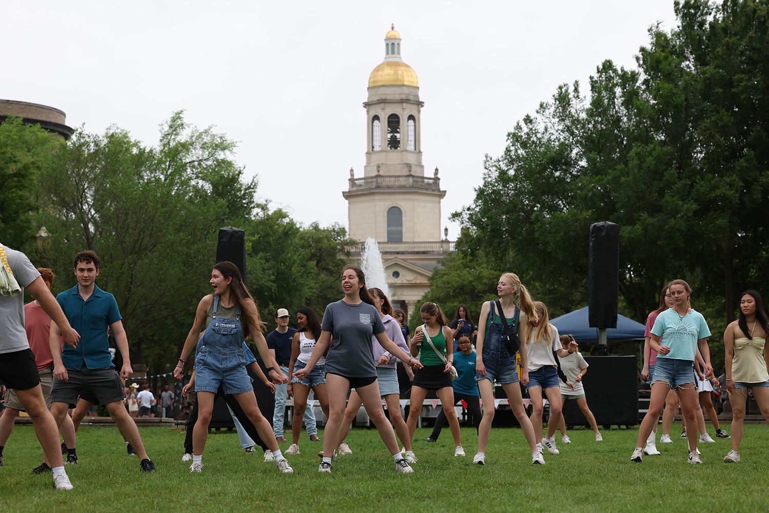 Group of students dancing